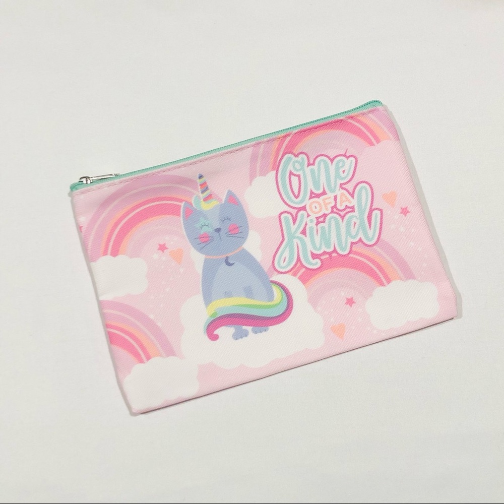 “One of A Kind” Unicorn Cat Print Cosmetic Bag/Pouch